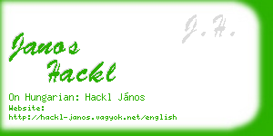 janos hackl business card